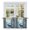 SteelBlue, variant on Forest Elk Tier Curtains, Deer Birds Nature Tree Antlers Mountain Light Filtering Kitchen Curtains, 2Pcs Rod Pocket Half Window Treatments Panels for Sink Cafe Cabinet Camper 27.5x36 Inches