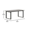 thumbnail image 5 of BizChair Commercial 72x36 Conference Table with 1" Thick Double Sided Laminate Table Top with PVC Edging and Heavy Duty U-Frame Steel Base, Gray Oak, 5 of 10