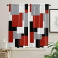 thumbnail image 2 of Splicing Color Block Art Small Curtain Rod Pocket Short Curtains Half Drapes Partition Cabinet Door Window Curtains Home r, 2 of 5
