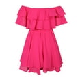 thumbnail image 4 of USSUMA Skirts for Women Trendy Summer Women'S Casual Dresses Sleeveless V Neck Casual Solid Color Maxi Dress Elegant Dresses Breathable Dresses Birthday Clearance Sales Hot Pink Dress Size-XL, 4 of 4