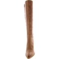 thumbnail image 3 of NINE WEST Womens Beige Brixe Pointed Toe Stacked Heel Zip-Up Leather Dress Boots 6 M, 3 of 3