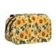 thumbnail image 1 of Disketp Green Leaf Sunflower Estuche de Lápices de Doble Capa con Tapa Abatible y Cremallera, Organizador Escolar para Adolescentes y Adultos, 1 of 7