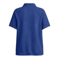 thumbnail image 6 of Women's Short Sleeve Sweatshirt Half Snap Button Stand Collar Relaxed Fit Casual Summer Pullover Vacation Outfits 2026, 6 of 9