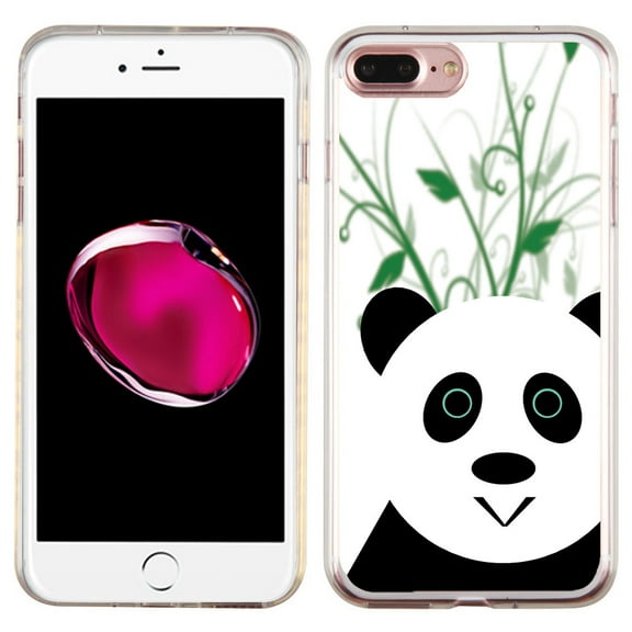 Slim-Fit Case for Apple iPhone 8 PLUS / 7 PLUS, OneToughShield ® Premium TPU Gel Protector Phone Case - Panda