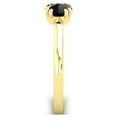 thumbnail image 3 of SuperJeweler 1/2 Carat Rose Cut Black Diamond Solitaire Engagement Ring In 14 Karat Yellow Gold For Women, 3 of 6