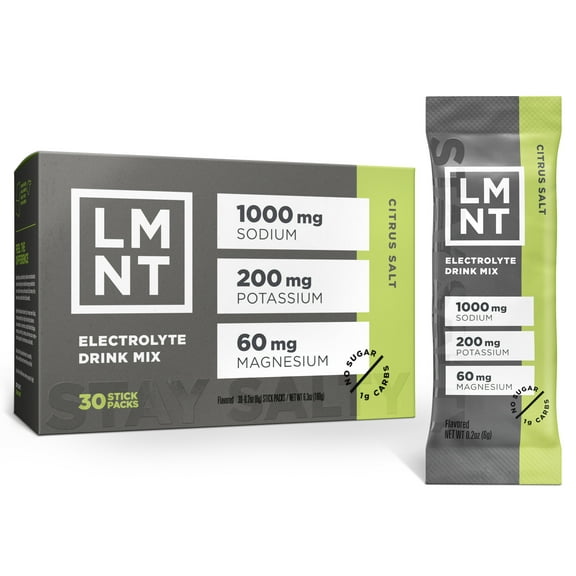 LMNT Zero Sugar Electrolytes - Citrus Salt | Drink Mix | 30-Count