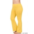 thumbnail image 4 of TheLovely Womens & Plus Stretch Cotton Fold-Over High Waist Bootcut Workout Flared Yoga Pants, 4 of 4