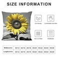 thumbnail image 5 of Fenyluxe Sunflower Fashion Style High-Quality Square Throw Pillow Covers for Couch Sofa Bed Living Room Bedroom Spring Season 1PC 24x24in, 5 of 5