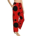 thumbnail image 2 of Kll Womens Ladybug Pattern Print Pajama Pants Soft Pajama Bottoms For Women Cozy Lounge Pants, 2 of 9
