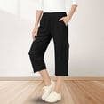 thumbnail image 2 of DXOUPM Girls Pants Summer Casual Loose Straight Trousers with Adjustable Drawstring Hem, 2 of 4