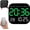 Green, variant on Hangable Standalone Square Clock, Large Digital Wall Clock with Remote Control, Auto-Dimming LED Display with Temperature Humidity Date for Home Office Bedroom (Purple)