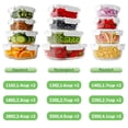 thumbnail image 3 of HOMBERKING Juego de 24 Contenedores de Vidrio para Alimentos con Tapas, 3 of 7