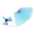 thumbnail image 4 of 2pcs Niño Recién Nacido para Bebé Niñas Diadema Foto Prop Azul perfecl Vestido de tutú de diadema de unicornio, 4 of 8