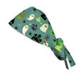 thumbnail image 4 of DORKASM Halloween Scrub Caps Women Caps Working Adjustable Tie Back Hats Light Green One Size, 4 of 6