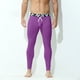 thumbnail image 3 of Pantalones largos de algodón para hombre, calzoncillos blancos finos de otoño e invierno, pantalones cálidos, tendencia de moda ajustada en blanco y negro, 3 of 5