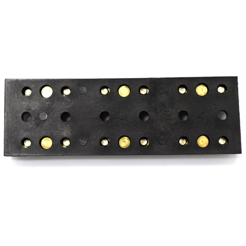 Vensio 2-Pack 12-Position Brass Bus Bar Terminal Blocks Power Distribution Junction for Marine Boat RV