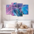 thumbnail image 2 of Elephant Stock Pastel Gradient Palm Leaves Wall Art - Horizontal Multi Panel Canvas - Living Room Wall Decor - Floral And Botanical Multi Panel - Turquoise And Pink Decor - 52" x 32", 2 of 8