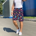 thumbnail image 6 of Uemuo mushroom Skull star Pattern Men's Short Pajama Pants – Soft & Breathable Lounge Shorts, Elastic Waistband with Pockets, Lightweight Sleepwear for All-Season Comfort-3X-Large, 6 of 6