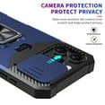 thumbnail image 7 of TECH CIRCLE Phone Case For iPhone 16 Pro Max,Sliding Camera Protector Silicone Plastic Composite Case Shockproof Drop Proof Rugged Kickstand Card Holder Cover for Apple iPhone 16 Pro Max 2024,Navy, 7 of 7