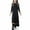 12-Black, variant on YWDJ Pink Girl Party Dresses Long Dress Medium Big Girls Long Sleeve V Neck Colorblock Dress Black 8-9T