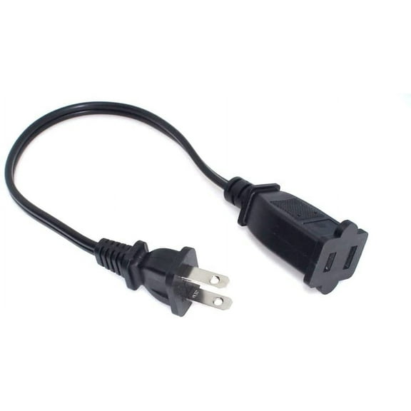 Tekit (1.64ft/0.5m) US Power Extension Cable Cord US AC 2-Prong Male/Female Power cable13A/125V,USA Outlet Saver Power Extension Cord Cable 2-Prong 2 Outlets for NEMA 5-15P to NEMA 5-15R
