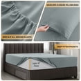 thumbnail image 6 of Lux Decor Collection Queen Sheets Set - 6 Piece Microfiber 16 Inch Deep Pocket Bed Sheets Set - Light Gray, 6 of 11