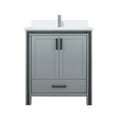 thumbnail image 2 of 30 In. W X 22 D Dark Grey Bath Cabinet, White Quartz Top & Faucet - Modern And Fashionable 30" 22" Vanity, Elegant Appearance, 2 of 7