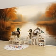 thumbnail image 6 of Wallpaper Mallard Ducks Autumn Wetland Golden Reeds Calm Water Peel and Stick Wall Murals 100"H x 144"W Removable PVC Wall Paper Self-Adhesive Wall Paintings Art Decor for Bedroom Living Room, 6 of 7