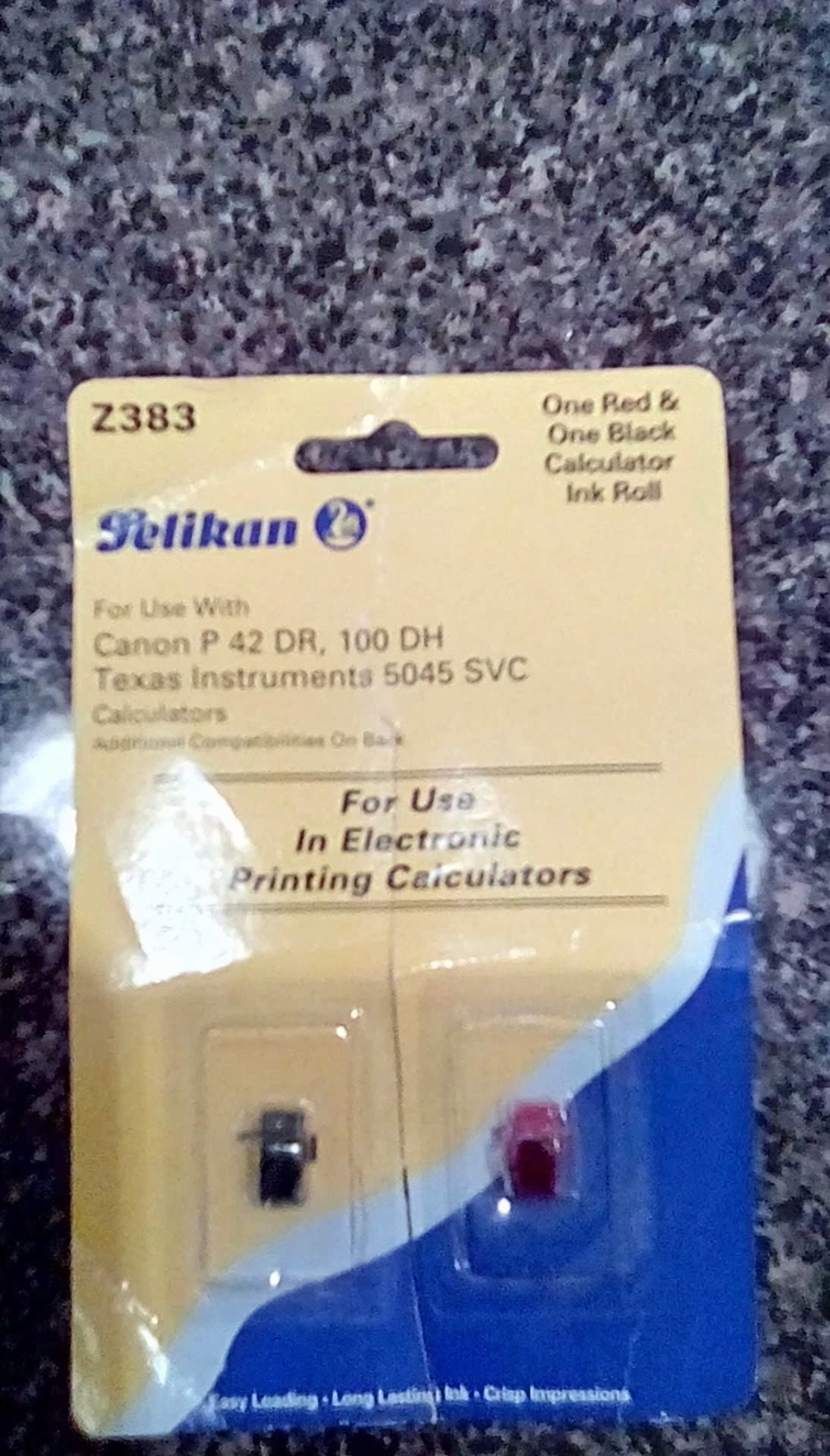 RHEA- Pelikan Z383 Calculator Ink Roll One Red And One Black