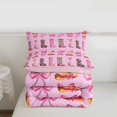 thumbnail image 6 of jejeloiu Pink Cowboy Boot Pattern Twin Comforter Sets Kids,Pink Bowknot Bedding Set For Girls,Reversible,2-Piece, 6 of 8
