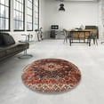 thumbnail image 4 of Ahgly Company Machine Washable Indoor Square Traditional Saffron Red Area Rugs, 7' Square, 4 of 7