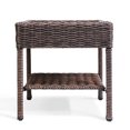 thumbnail image 4 of Wicker Side Table Outdoor Patio Double Layer Coffee Table Square Rattan End Table Storage Shelf Furniture,22"Hx20"Wx20"D, 4 of 5
