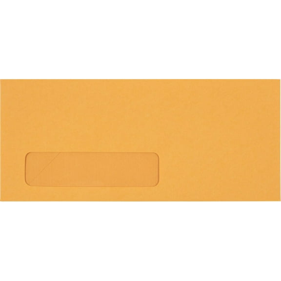 LUXPaper #10 Window Envelopes, 4 1/8 x 9 1/2, Brown Kraft, 50/Pack