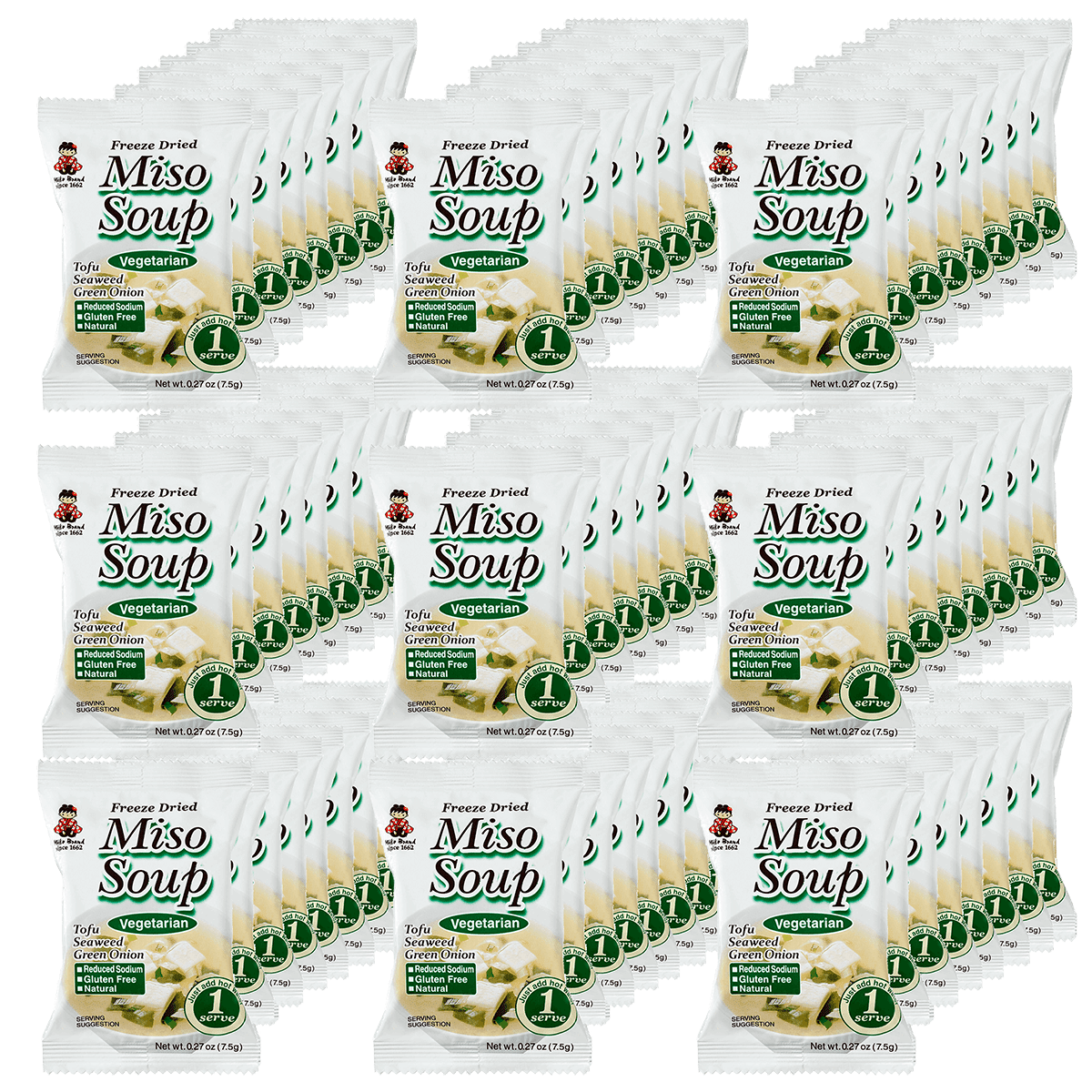 Freeze Dried Instant Miso Soup Vegetarian (72 Packets)