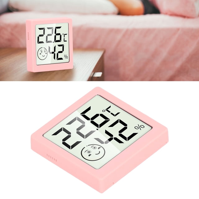 Mini Medidor De Termómetro Higrómetro Digital: Sensor De Alta Precisión, Diseño De Detección De Ventilación De Viento, Amplia Aplicación Con Varias Ubicaciones Para El Hogar