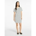 thumbnail image 3 of Time and Tru Women's Cotton T-Shirt Dress with Short Sleeves, Sizes XS-XXXL, 3 of 6