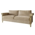 thumbnail image 3 of Castle Place Comtemporary Glam Velvet Upholstered Sofa, Beige, 3 of 7