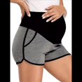 thumbnail image 2 of Pantalones Cortos de Maternidad para Mujer, con Bolsillos, para Dormir, Correr, Hacer Ejercicio y Estar en Casa Gris L, 2 of 7