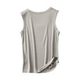 thumbnail image 4 of MIUOWANP Summer Tank Tops for Women Casual And Fashionable Outerwear Solid Color U-Neck Sleeveless Top Green M, 4 of 5