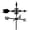 Black 1PCS, variant on Weather Vane For The Garden Metal Weathevcanes Wind Direction Indicators With Ornament Weather Vanes Roof Mount For Yard Garden Decorations