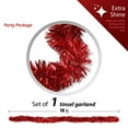 thumbnail image 2 of Christmas Tree 16FT Red Tinsel Garland Metallic Streamers Celebrate a Holiday Happy New Year Party Ceiling Hanging Decorations Indoor and Outdoor Disco Party Supplies, 2 of 5
