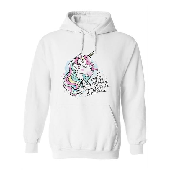 Ink Rainbow Unicorn  Hoodie Women -Image by Shutterstock, Female Large