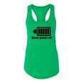 thumbnail image 2 of Cute Heart Never Power off Love Couple Gift Valentine's Day Ladies Racerback Tank Top, Kelly, Large, 2 of 3