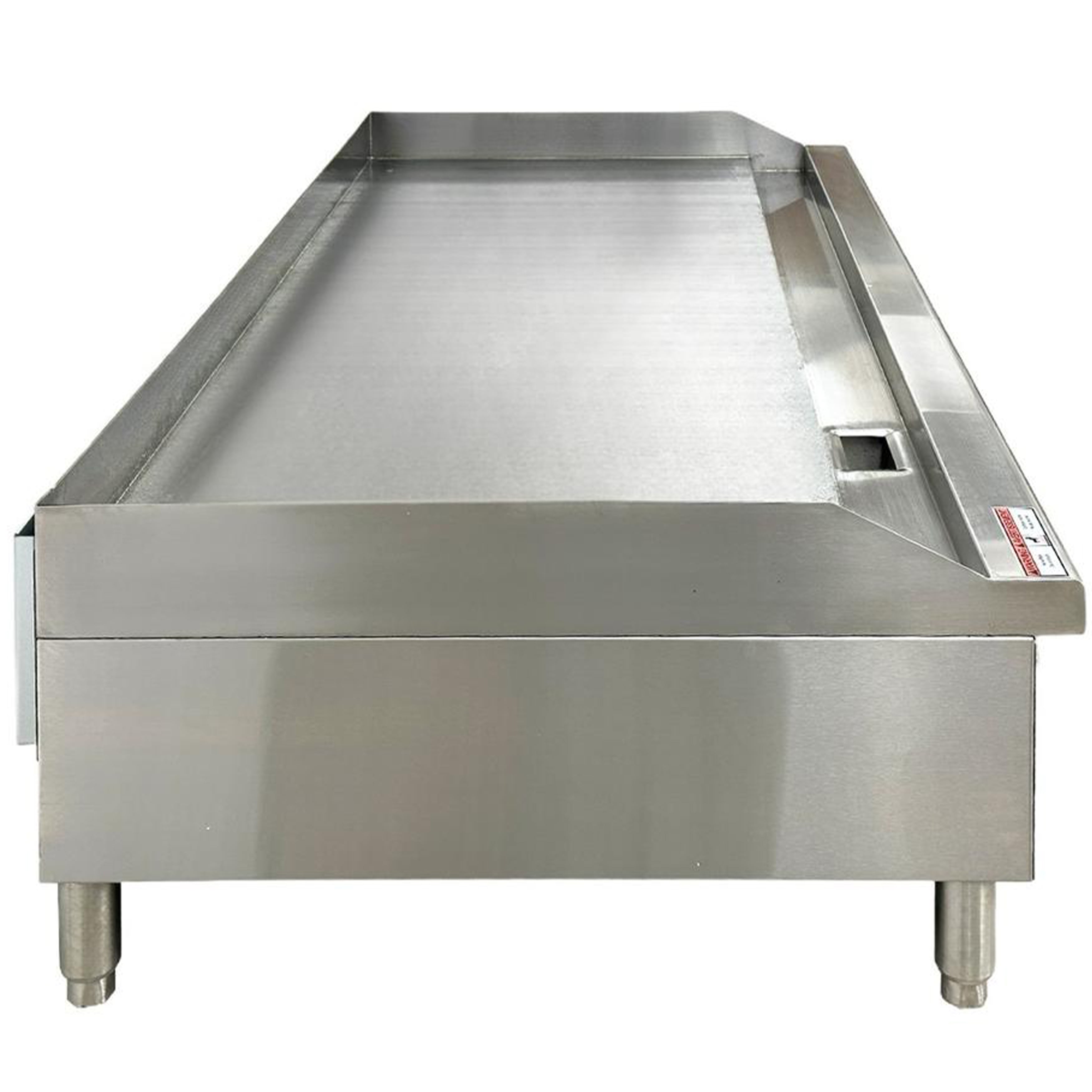 60 in. Commercial Five Burner Thermostat Stainless Steel Griddle 150,000BTU Countertop Flat Top Grill Natural Gas