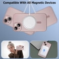 thumbnail image 3 of Magnetic case for iPhone 13 Phone Case for Women, Matte Luxury Soft Metallic Luster Design with Camera Lens Protector, Compatible with Magsafe Case for iPhone 13 6.1" - Pink, 3 of 13