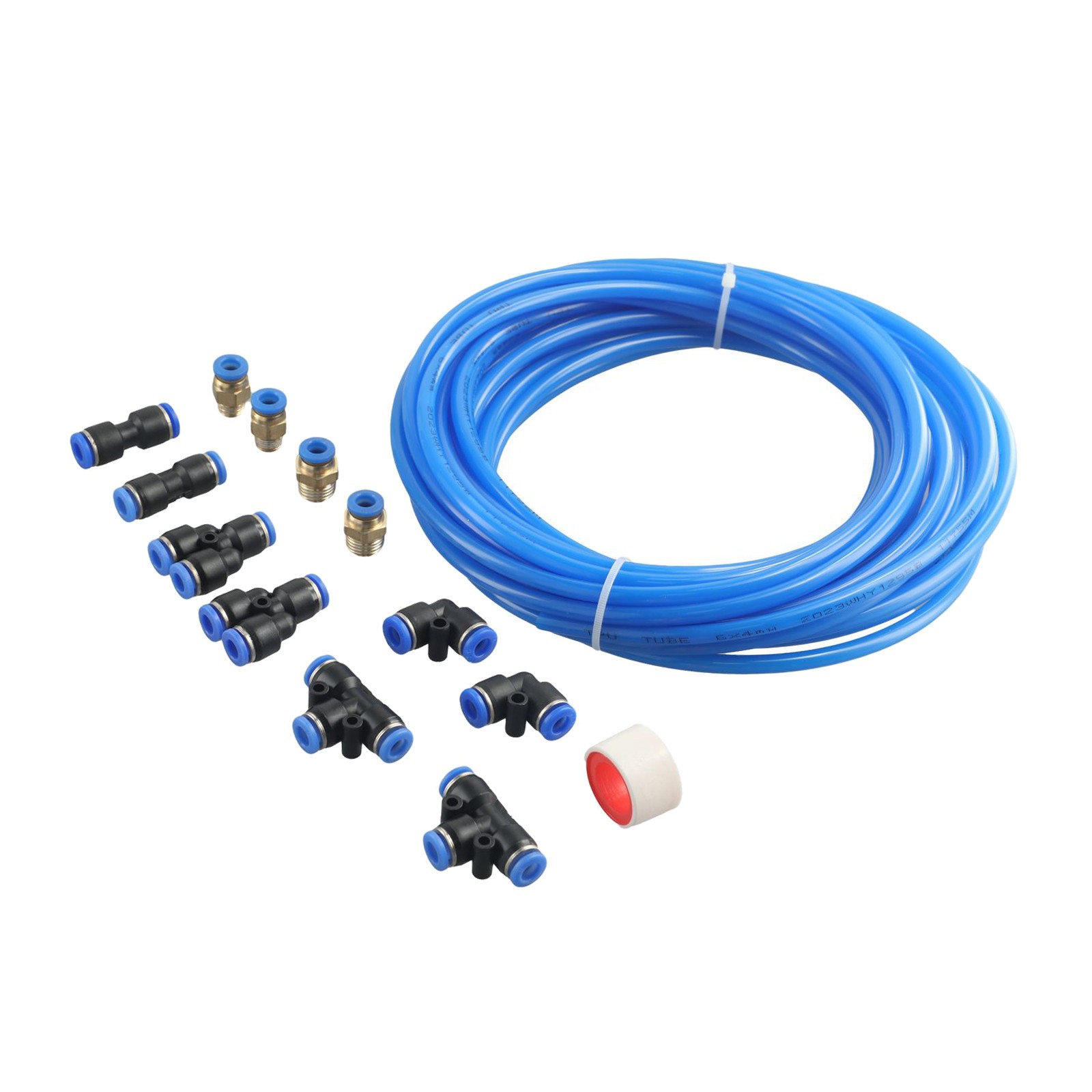 Pneumatic 6Mm Od 4Mm Id Polyurethane Pu Air Hose Pipe Tube Kit, 10 Meter 32.8Ft