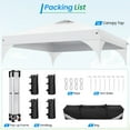 thumbnail image 6 of SANOPY 10'x10' Pop Up Canopy Tent for Party Tent with One Push Central Button&Air Vent Instant Canopy Tent with Sidewalls&Sandbags Ez Up Pop up Party Canopy Tent with Carry Bag, White, 6 of 11