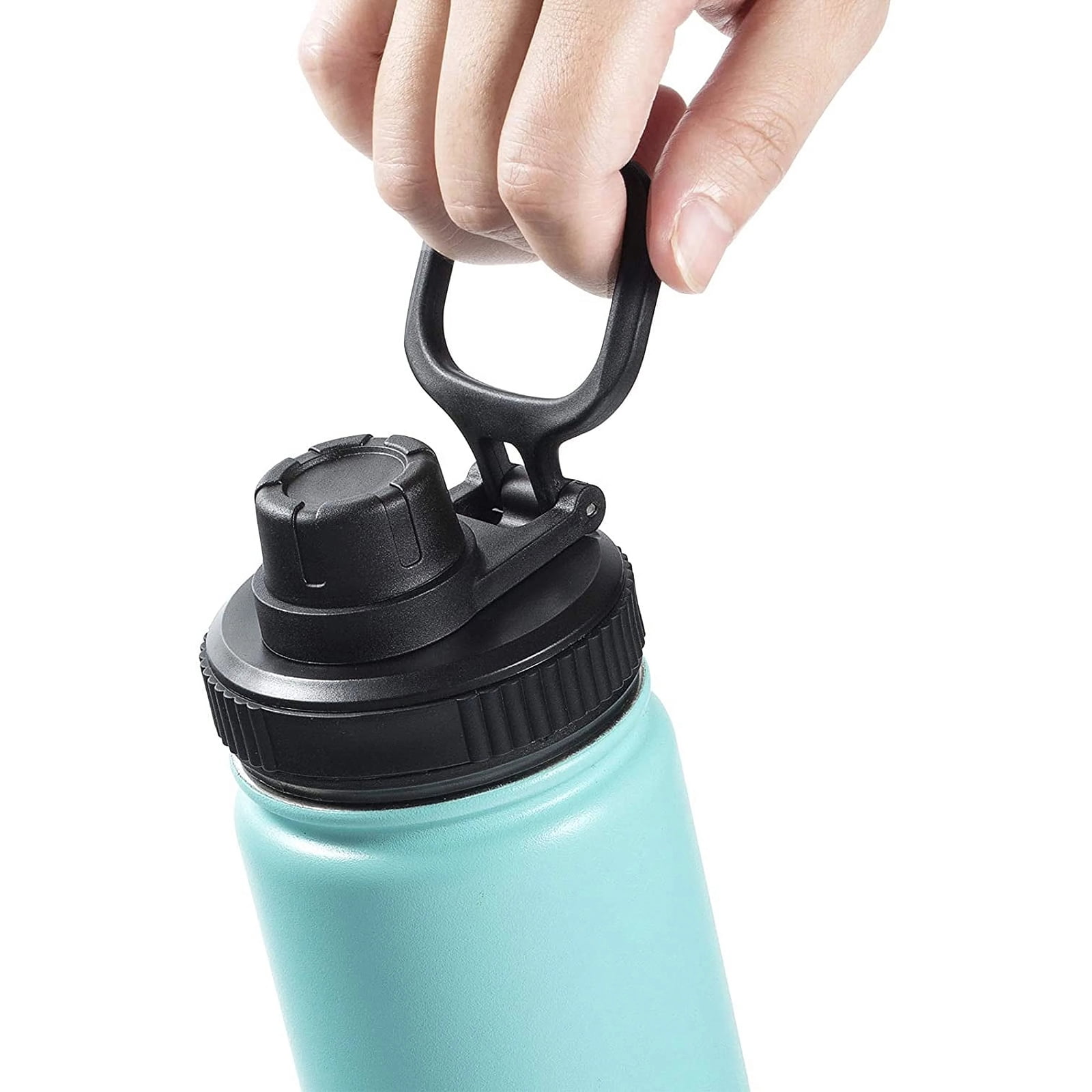 YWIYIUD 1PCS Flask Lid forHydro Flask Wide Mouth Sport Water Bottles,2-in1 Straw Lid and Spout Lid,Durable Wide Mouth Water Bottles with Handle Easyto Carry