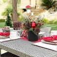 thumbnail image 3 of Briful 10" Artificial Plants Christmas Table Decorations, Mini Christmas Tree Fake Plants in Ceramic Pot with Red Christmas Baubles, Berry Stems, Pine, 3 of 5