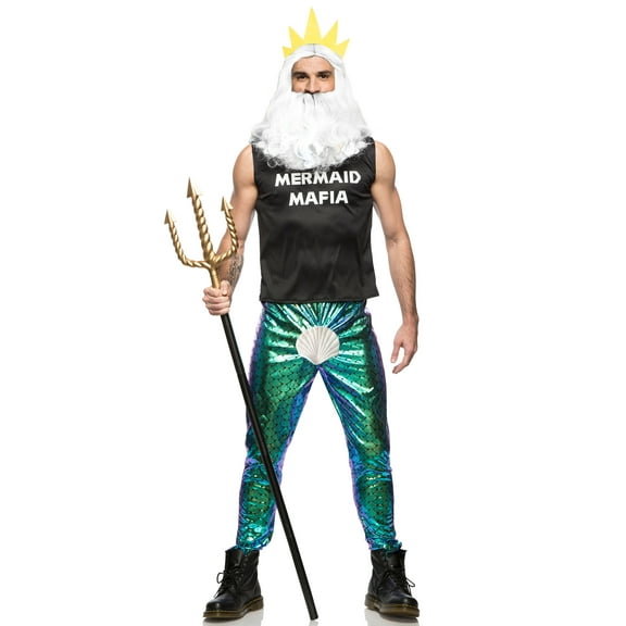 Seeing Red Mermaid Mafia Men's Costume - Medium Male